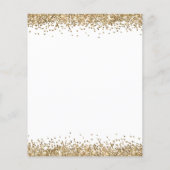 PAPIER | Glam Gold Glitter New Year Eve Invite Flyer (Achterkant)
