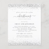 PAPIER | Glam Silver Glitter-kerstfeest Flyer (Voorkant)