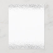 PAPIER | Glam Silver Glitter New Years Eve Invite Flyer (Achterkant)