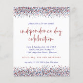 PAPIER Glitter Red Blue Juli 4de Onafhankelijkheid Flyer (Voorkant)