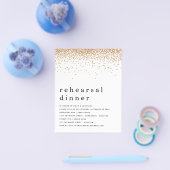 PAPIER | Glitter-repetitie voor goudmaaltijd Flyer (Enkel)