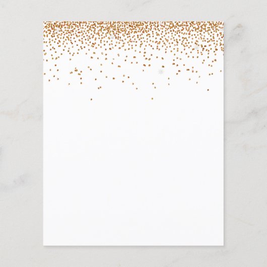 PAPIER | Glitter Wedding Rehearsal Dinner Flyer (Achterkant)