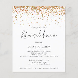 PAPIER   Glitter Wedding Rehearsal Dinner Flyer