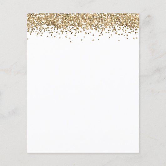 PAPIER | Gold Glitter 21ste partij nodigt uit Flyer (Achterkant)