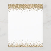 PAPIER Gold Glitter Border Afstuderen Uitnodiging Flyer (Achterkant)