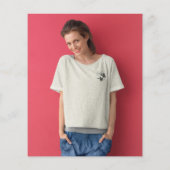 PAPIER |Gold Glitter Fiftieth Black Foto bedankt Flyer (Achterkant)