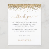 PAPIER | Gold Glitter Foto Sweet 16 Hartelijk dank Flyer (Voorkant)