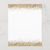 PAPIER | Gold Glitter-kerstfeestfeest Flyer (Achterkant)
