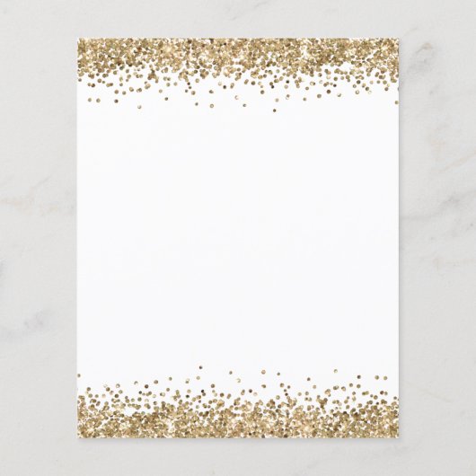 PAPIER | Gold Glitter-kerstfeestfeest Flyer (Achterkant)