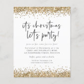 PAPIER | Gold Glitter-kerstfeestfeest Flyer (Voorkant)
