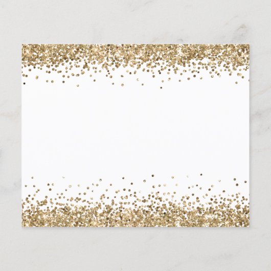 PAPIER | Gold Glitter Kerstmis Hartelijk dank Flyer (Achterkant)