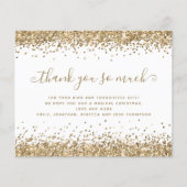 PAPIER | Gold Glitter Kerstmis Hartelijk dank Flyer (Voorkant)