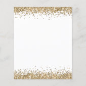 PAPIER | Gold Glitter Script-kerstparty uitnodigen Flyer (Achterkant)
