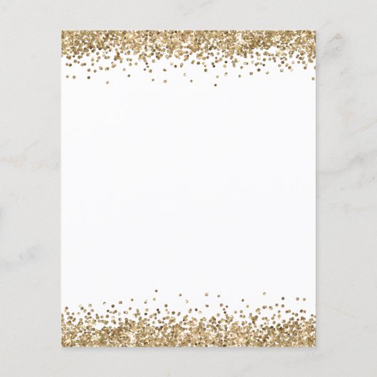 PAPIER | Gold Glitter Script-kerstparty uitnodigen Flyer (Achterkant)