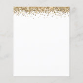 PAPIER | Gold Glitter Sweet Sixteen-uitnodiging Flyer (Achterkant)