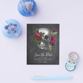 PAPIER Gothic Save the Date | Leisteen Rozen Flyer (Enkel)