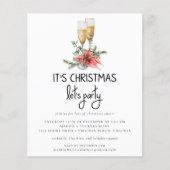 Papier | Gouden Confetti Champagne Let's Party Inv (Voorkant)