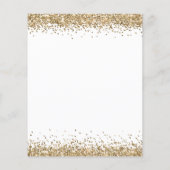 PAPIER Gouden Glitter 2024 Afstuderen Wit Invite Flyer (Achterkant)