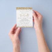 Papier Gouden Glitter Dertigste Feest Uitnodiging Flyer (Hand)