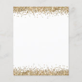 Papier Gouden Glitter Script Christmas Feest Uitno Flyer (Achterkant)