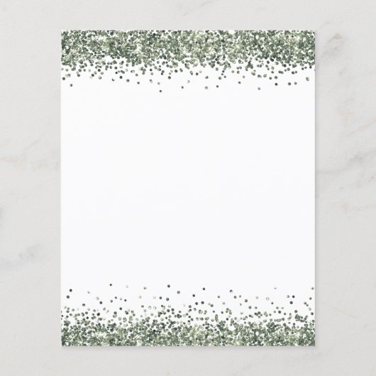 PAPIER | Groene Glitter-kerstfeestdag: witte uitno Flyer (Achterkant)