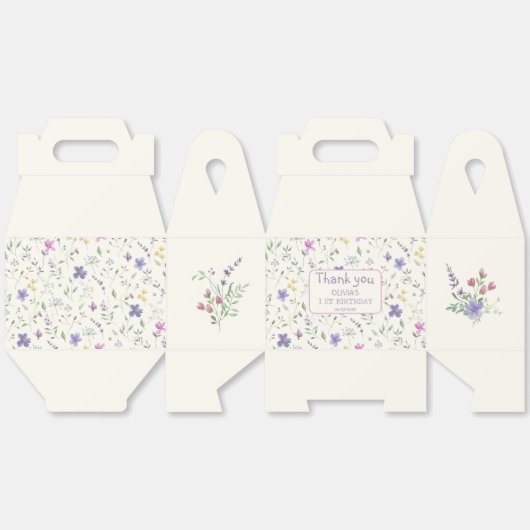 Papier gunstbox, Gable 5x3x6.5 Bedankdoosjes (Ongevouwen)