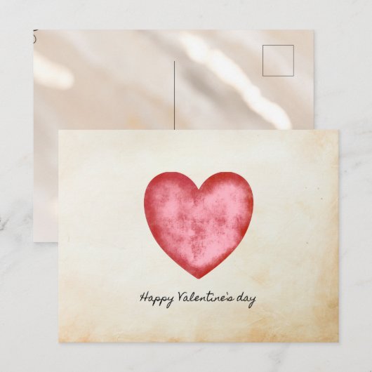  papier Happy Valentines Day Heart Feestdagenkaart (Voorkant / Achterkant)