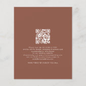 PAPIER Hart Dreamcatcher Terracotta QR bruiloft Flyer (Achterkant)