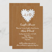 Papier hart op de douche voor paren van hout kaart (Voorkant / Achterkant)