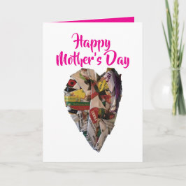 Papier Hart Sculptuur Moederdag Kaart 250402