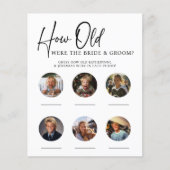 PAPIER Hoe oud waren bruid & bruidegom receptie sp (Voorkant)