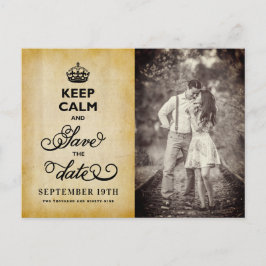 papier houdt kalm en bespaart de datum grappig aankondigingskaart