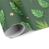 Papier in groene bladeren verpakken (Rol Hoek)