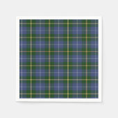 Papier inapkins blauw Nova Scotia Tartan Servetten (Voorkant)