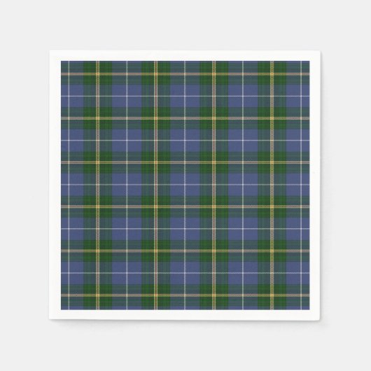 Papier inapkins blauw Nova Scotia Tartan Servetten (Voorkant)
