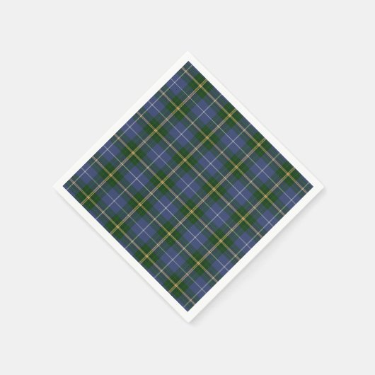 Papier inapkins blauw Nova Scotia Tartan Servetten (Hoek)