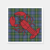 Papier inapkins blauw Nova Scotia Tartanlobster Servet (Voorkant)