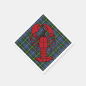 Papier inapkins blauw Nova Scotia Tartanlobster Servet (Hoek)