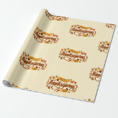 Papier inpakken - Happy Thanksgiving Day (Uitgerold)