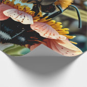 Papier inpakken met bijen verzamelen Pollen (Hoek)