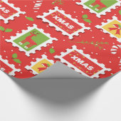 Papier inpakken met briefkaarten (Hoek)