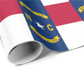 Papier inpakken met de vlag van North Carolina (Rol Hoek)