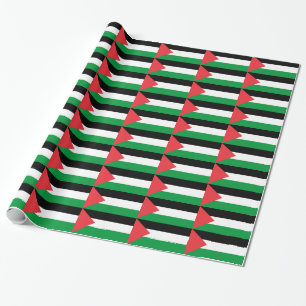 Papier inpakken met de vlag van Palestina