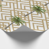 Papier inpakken met Goud Geometrisch Ontwerp en Bo (Hoek)