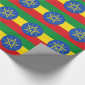 Papier inpakken met vlag van Ethiopië (Hoek)