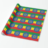 Papier inpakken met vlag van Ethiopië (Uitgerold)