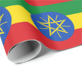 Papier inpakken met vlag van Ethiopië (Rol Hoek)
