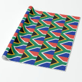 Papier inpakken met vlag van Zuid-Afrika (Uitgerold)