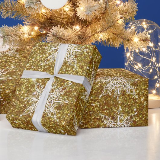 Papier inpakken van strooisel- en sneeuwvlokken (Feestdagen)