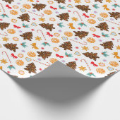 Papier inpakken voor het nieuwe jaar. (Hoek)